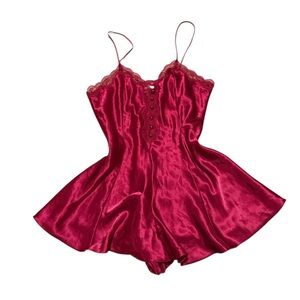 Vintage la Senza red bunny romper, medium/large